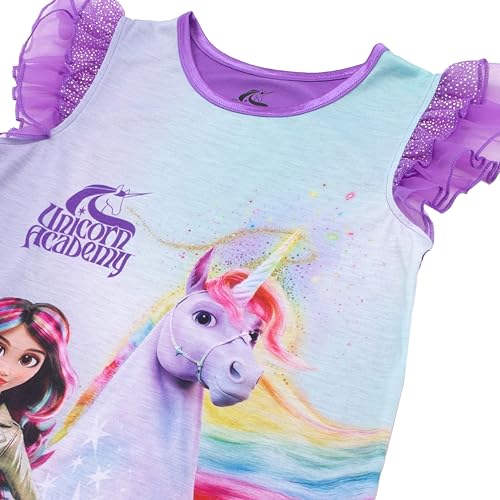 Unicorn Academy Girls' Nightgown, Soft & Cute Pajamas for Kids2