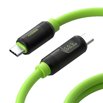 Hagibis USB 4 Cable, LED Display USB C 240W Fast Charging Cable with 8K@60Hz 40Gbps Data Transfer Thunderbolt 4/3 Video Cord for iPhone 17 16 15 Pro Max, iPad, MacBook Pro Air