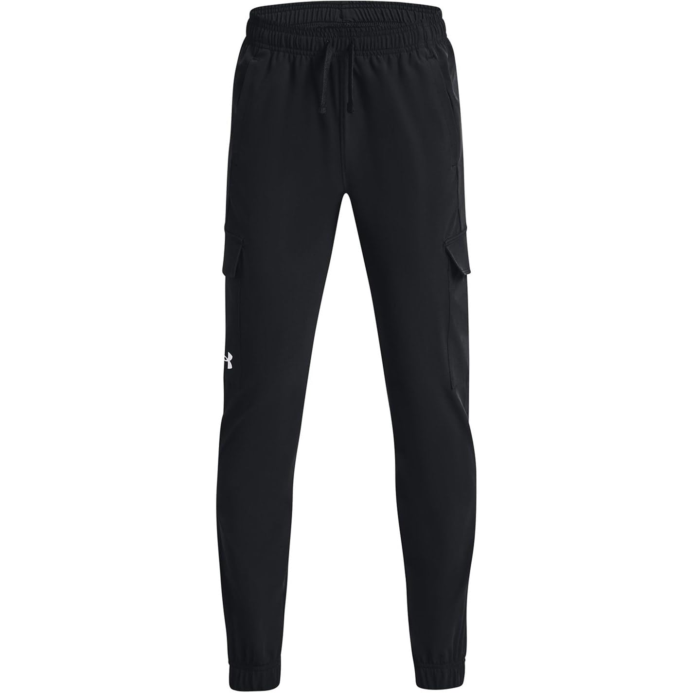 Under Armour Spodnie chłopięce Ua Pennant Woven Cargo Pant, czarne, 1377360, rozmiar YXS