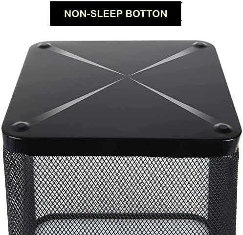 Best House Square Black Metal Mesh Bin, Wastebasket Bin, Waste Paper Bin Lightweight and Sturdy Rubbish Bin Ideal for Kitchen Home Office Living Room Desk Bedroom (H X W X D)(11 x 8.6 x 6.2 Inch)