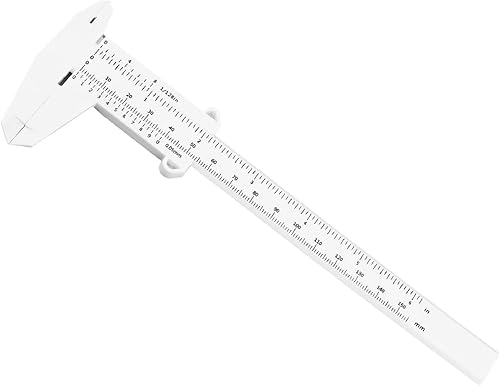 Vista 13 de Utoolmart Calibre Vernier de plástico, mini regla de cejas Vernier de 5.906 in, herramienta de medición de pinza de plástico de doble escala, para 3