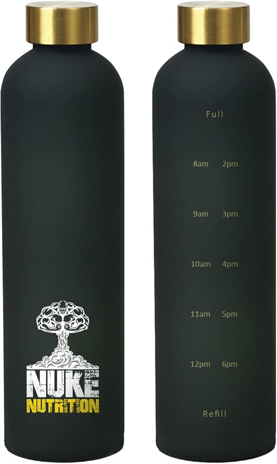 Nuke Nutrition 1 Litre Water Bottle BPA Free & Leak Proof Perfect