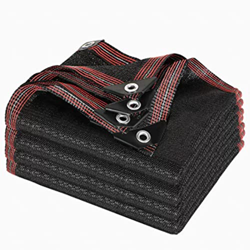 Pergola Sunblock Cloth, prostokątna markiza ogrodowa, Outdoor Sun Mesh Shade z Grommets, Rośliny Greenhouse Cover Fabric, Prywatność Fence Screening Netting,Black-2x10m/6.6x32.8ft