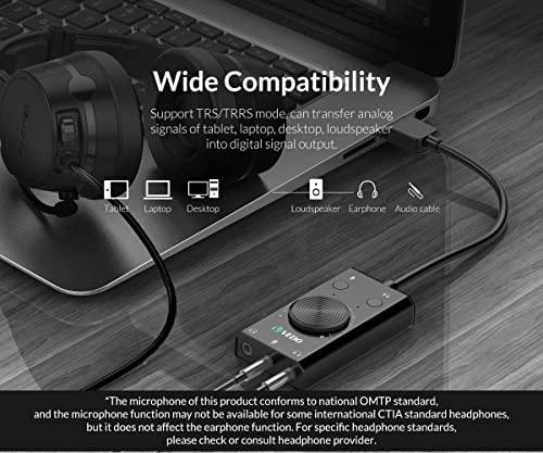 Adaptador de Placa de som usb, Microfone Externo Conversor de Placa de som Estéreo 3.5mm aux Jack de