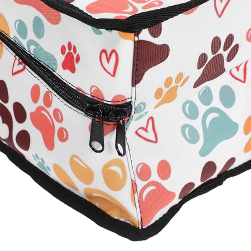 Plancha de vapor bolsa de viaje resistente con cremallera y estampado huellas 4