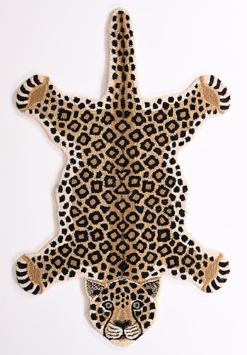Tapete decorativo de lana con diseño de tigre 3' x 5' miniatura 2