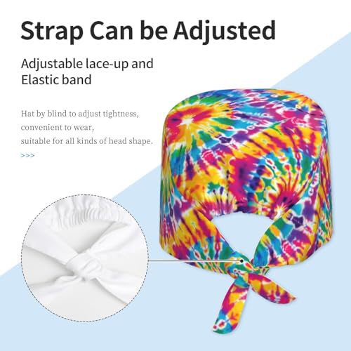 Image of Unisex Adjustable Surgical Sweatband - Elastic Bandage Cap - Scrub Caps for Nurse Working Cap