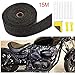 15M x 5CM Cinta Anticalorica para Escapes Moto, Alldo Cinta Aislante Negra Aislante Termico con 12 bridas + guantes+ automóvil