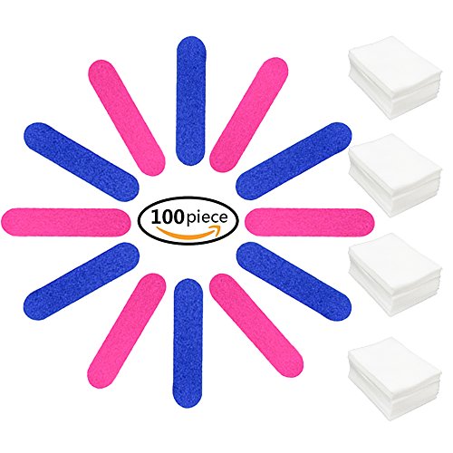 Jeffirm Double Sided Disposable Nail Files Emery Board Polish Cotton Paper Pack of 200