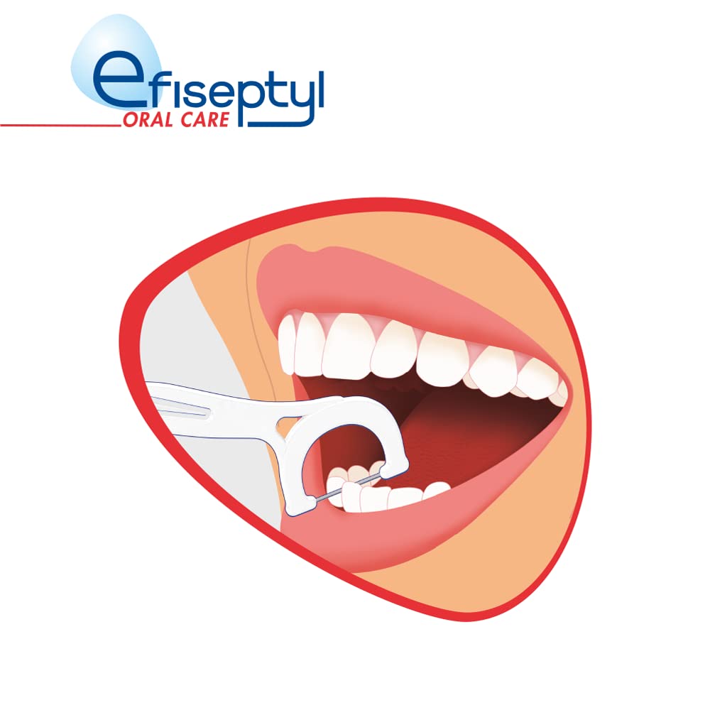 Efiseptyl Flossers dentystyczne - 18 Flosserów, dwa opakowania