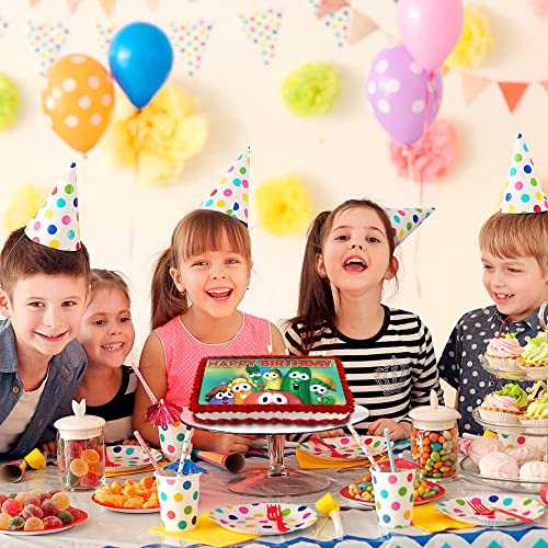 8.3 Veggietales Cake Topper –Square Edible Birthday Cake Decorations, Happy Birthday Cake #TOP3