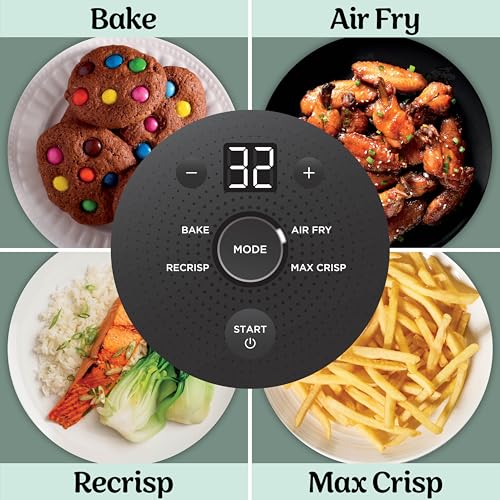 Ninja Crispi Glass Air Fryer, 4-in-1, Green, FN101SG | Max crisp, bake, air fry, recrisp, 450F max, 4 Qt and 6 Cup containers, PFAS-free glass - image 9