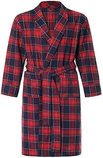 Latuza Men's Cotton Flannel Robe M Red