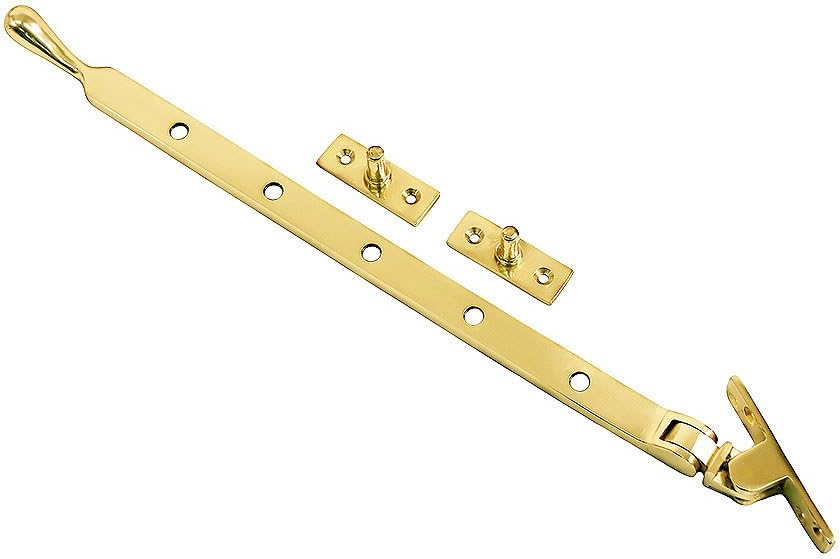 13" Solid Brass Casement Window Stay