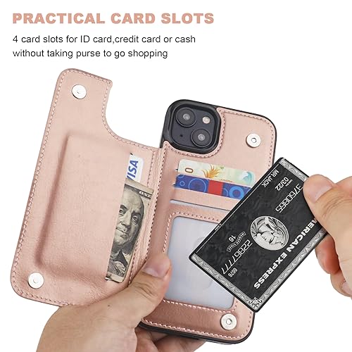 Coque antichoc iPhone 15 Plus avec béquille et double fermoir