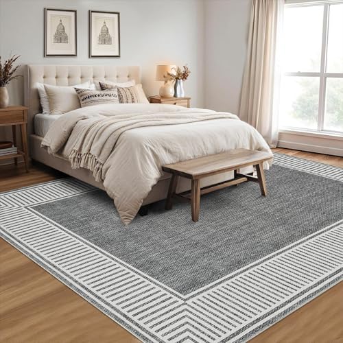 GarveeHome Washable Rug 5x7 for Bedroom Non Slip Large Living Room Rug by GarveeHome - Used condition - Image 7