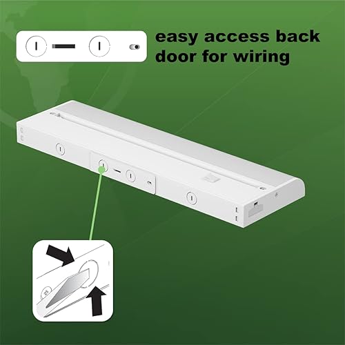 Miniatura 8 de Good Earth Lighting Barra de luz LED inteligente de 30 pulgadas con cable directo para debajo del gabinete, color blanco, compatible con Wi-Fi y