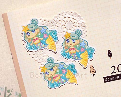 Princess Mermaid Sticker, Laptop Sticker, Waterproof Sticker, Mermaid Sticker, Princess Sticker, Cute Girl Sticker, Fairy Tale Sticker, Gift