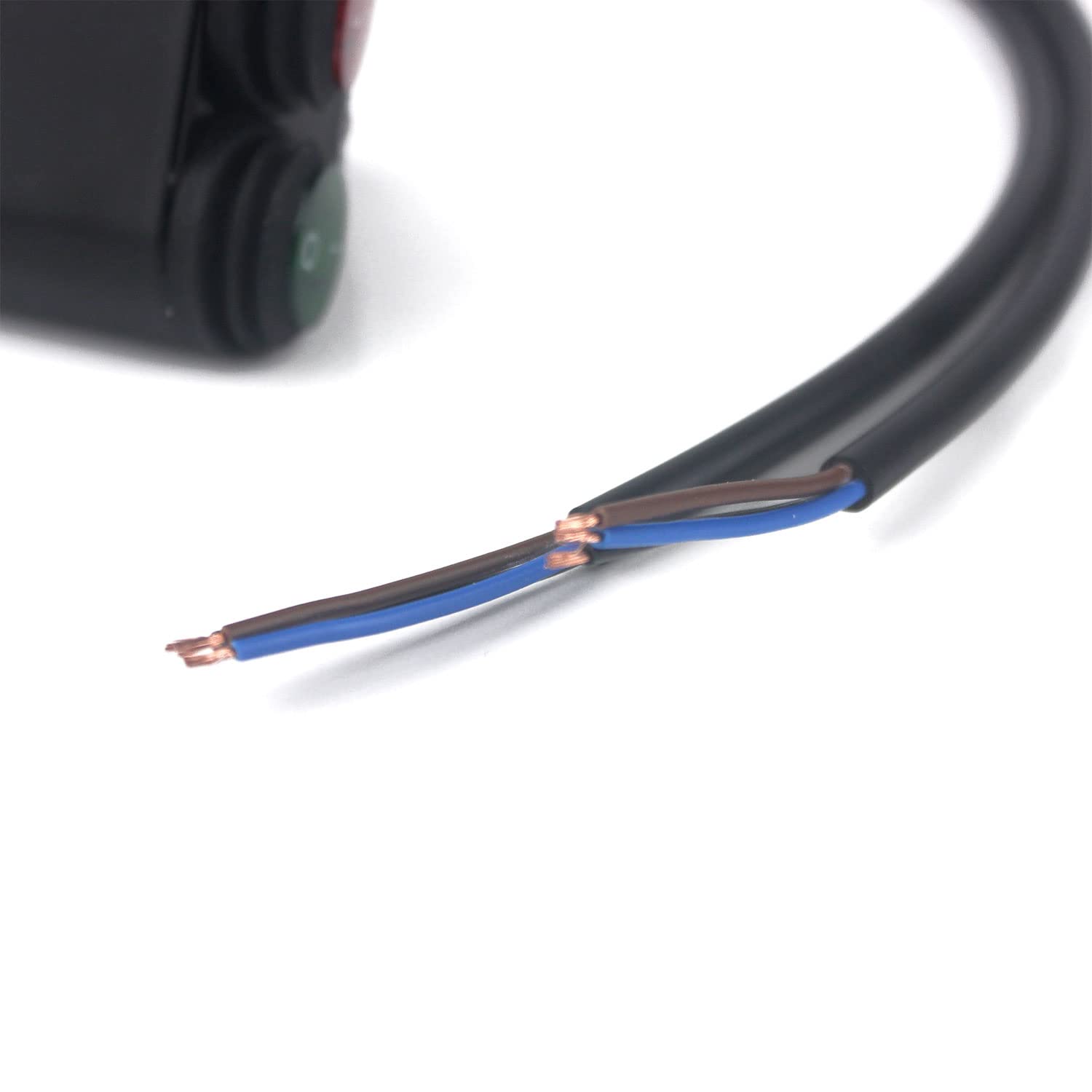 Universal Motorrad Lenkerschalter, Wasserdichter 22mm 12V ATV Druckknopfschalter Scheinwerfer Warnblinklicht Nebelscheinwerfer O/I Doppelsteuerschalter