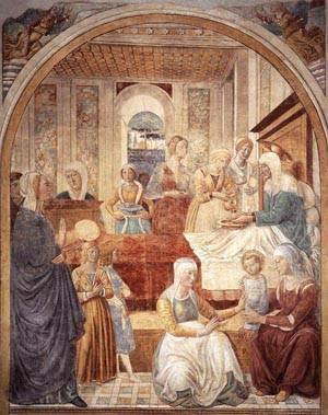 Peinture à l'huile Birth de Mary Gozzoli : sublimez votre salon avec un tableau de 12x16 pouces