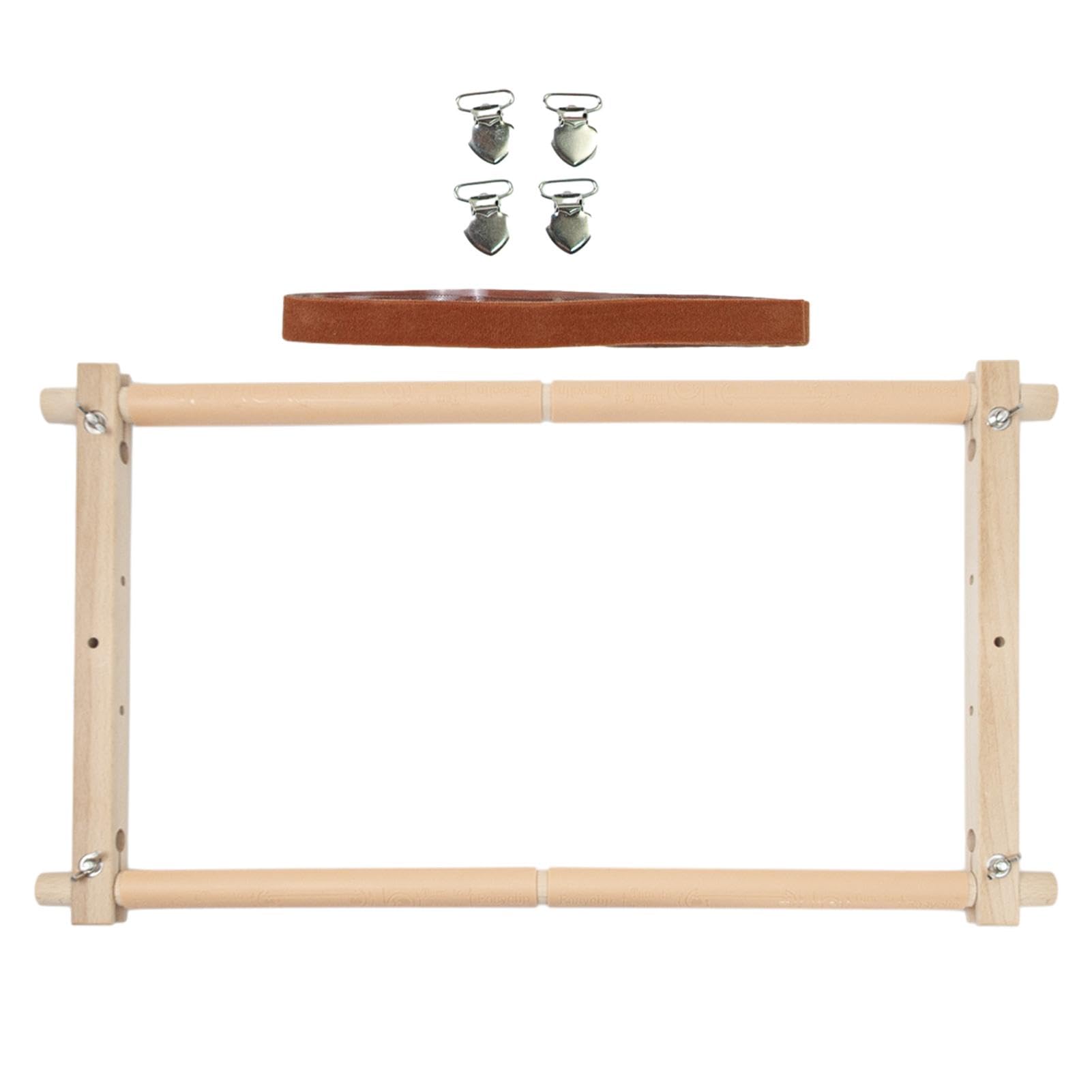 Stickrahmen-Set, abnehmbarer Holzrahmen, Anfänger-Stickset, abnehmbare Holzrahmen mit klarer Anleitung, für Nadelspitze, Nähen, Batik-Malerei