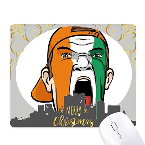 Tapis de souris caoutchouc maquillage facial de Noël pour bureau
