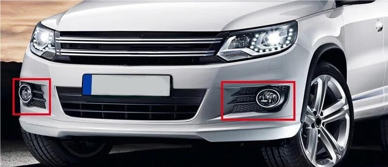 Couvercle grille antibrouillard cassé ? Commandez le support droit chrome pour VW Tiguan - 2