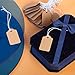 300 Pieces Kraft Price Tags with Elastic Hanging String Writable Blank Price Labels Small Marking Display Tags(1.38 x 0.71 Inch)