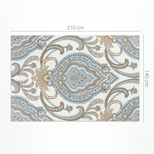 Tapis d'extérieur rectangulaire imperméable PVC pour terrasse et jardin - 4