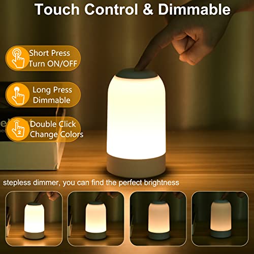 G Keni Night Light For Kids, Nursery Night Light For Babies, 7 Colors Changing & 1 Hour Timer, Led Touch Lamp, Rechargeable Battery Night Lights, Dimming, For Breastfeeding, Diaper Change, Sleep Aid #TOP2