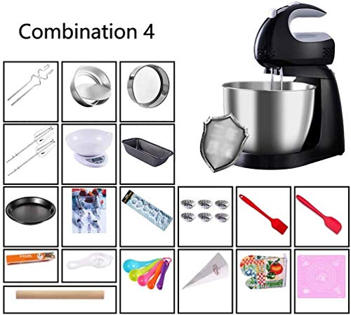 Küchenmaschine Rührgerät Handheld 2 in 1 Elektrische 5-Gang 150W Mit Auswerftaste, Enthält Ei-Klopfer und Knethaken… – Bild 3