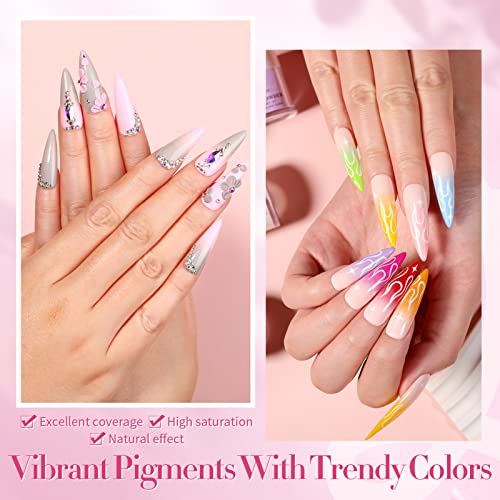 BORN PRETTY Acrylic Powder Set-24 Colors Acrylic Nail Powder Set Fall Winter Colors Pigmented Powders for French Nail Extension Christmas Gifts for Women Home DIY & Salon No Lamp Needed