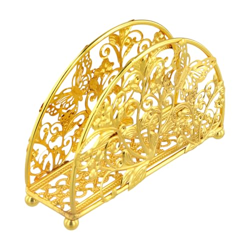 Servilletero de Mesa, 14.8x4.6x9.8cm Servilletero de Metal Independiente, Soporte Servilletas Papel, Porta Servilletas para la Mesa para Decoración de Cocina Comedor Bar