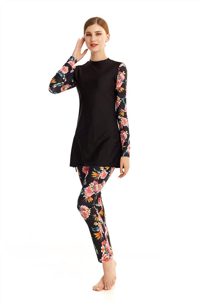 Nuovo Modesto Costumi da Bagno Manica Lunga Copertura Completa Costume da Bagno Moda Beachwear Burkini