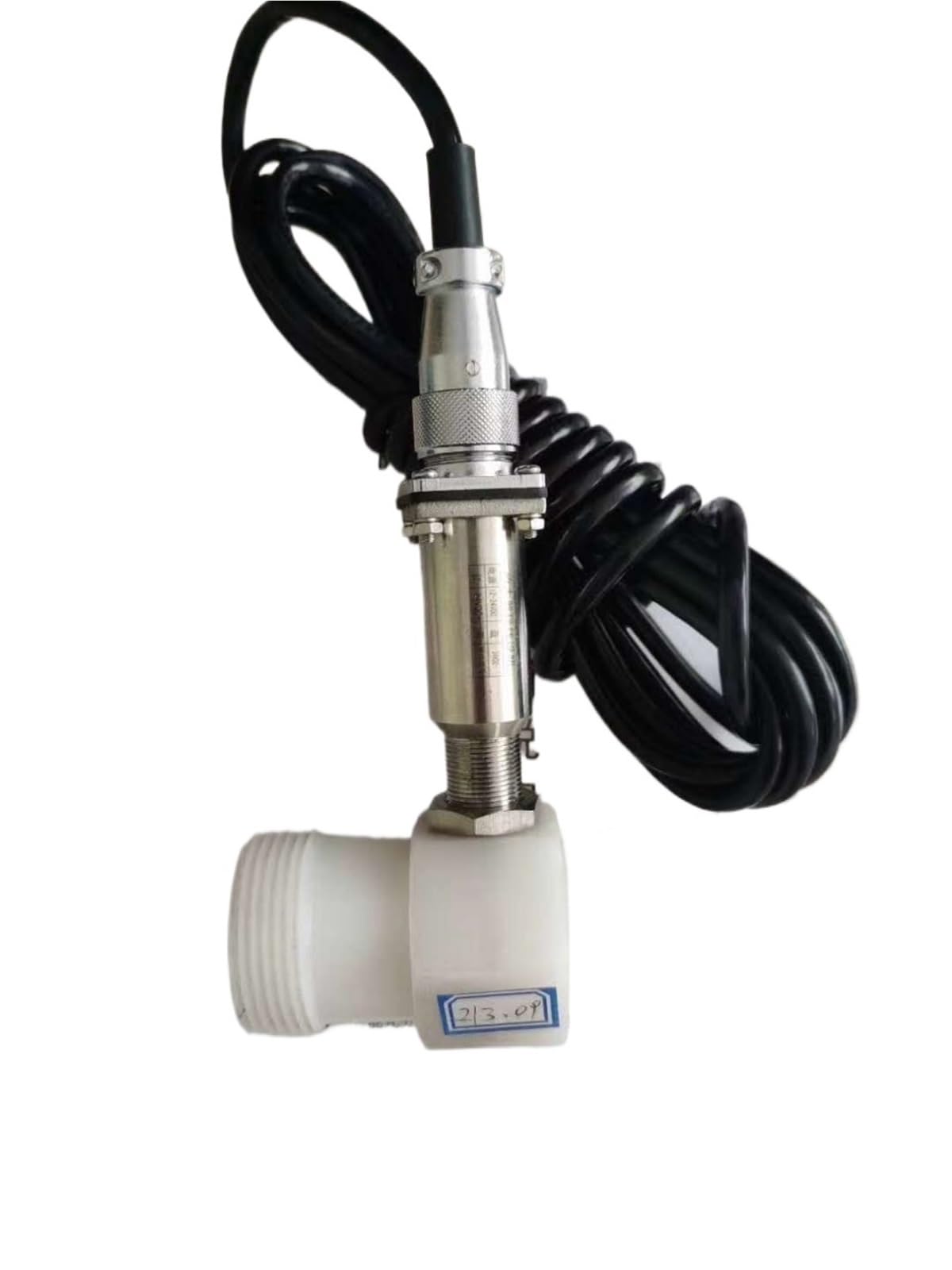 VKvmNYlxx Acid Flowmeter Sensor Chemical Liquid Flowmeter Threaded Connection Anti-Corrosion Sulfuric Flowmeter (DN32)