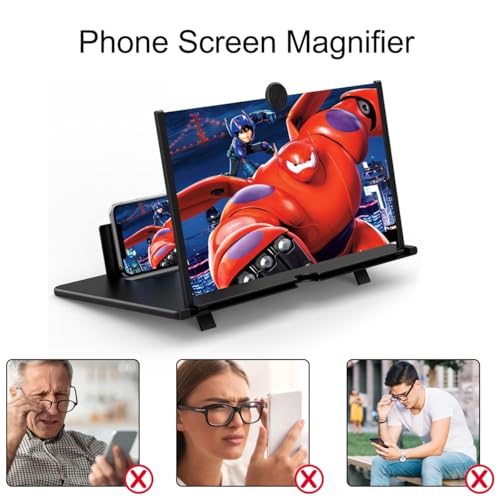 Loupe d'écran 3D HD contre la fatigue visuelle sur smartphone de 30,5 cm - 3