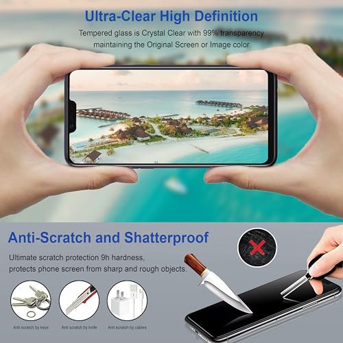Image of ZAP CASE HD Plus Tempered Glass Screen Protector Compatible for Vivo Y31 2021 (Black) Edge to Edge Coverage with Easy Installation Kit