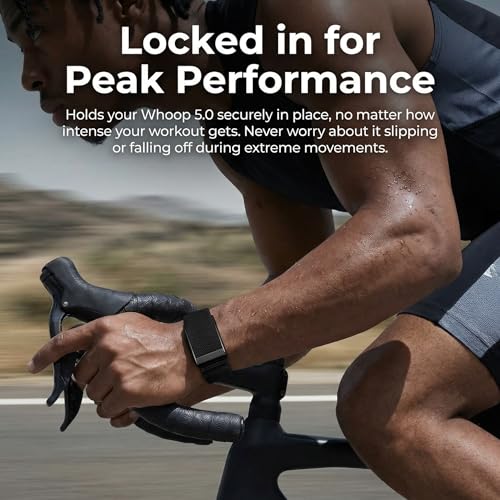 Image of Nylon Sport Band Compatible with Whoop 5.0 Bands One /Peak Breathable Nylon Adjustable Replacement bands for Whoop Band 5.0 - Not Compatible with Gen 4 Black