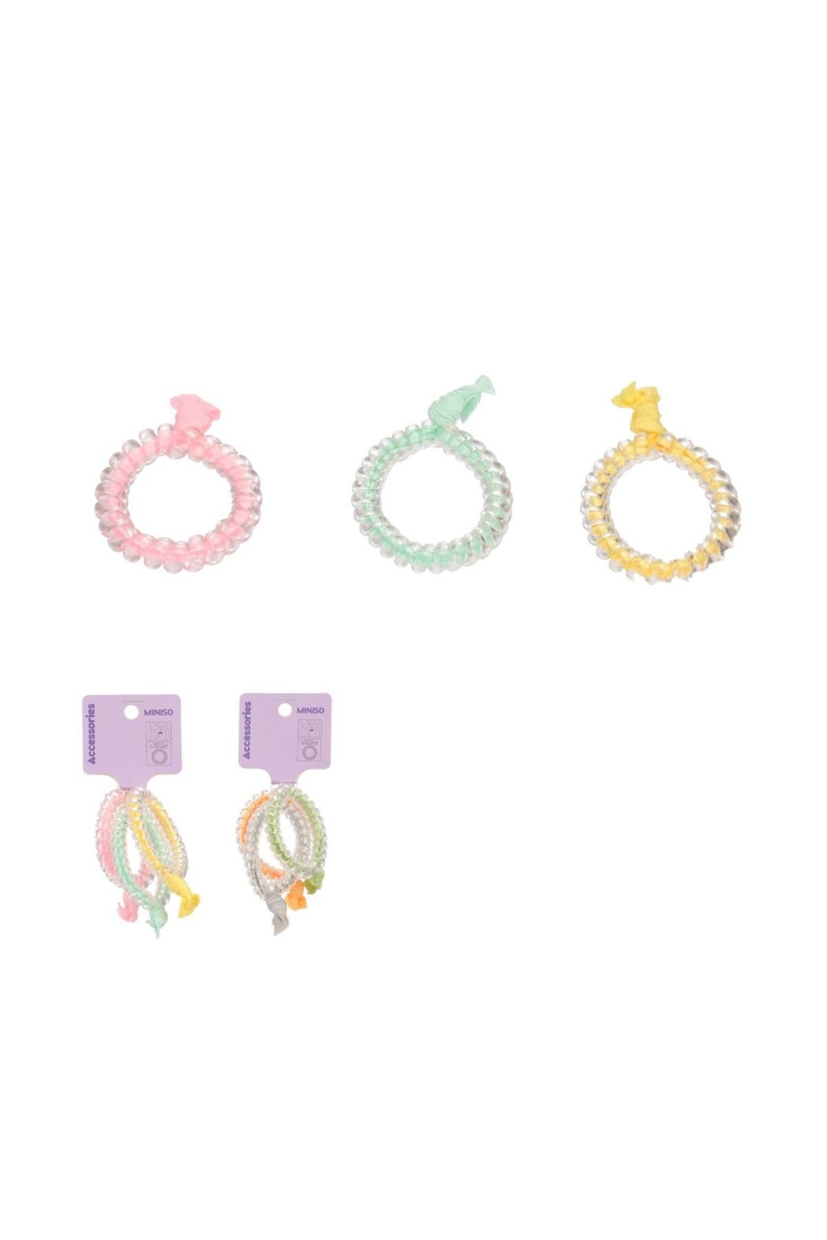Miniso Spiral Saç Lastiği (4 Adet) - Düğümlü