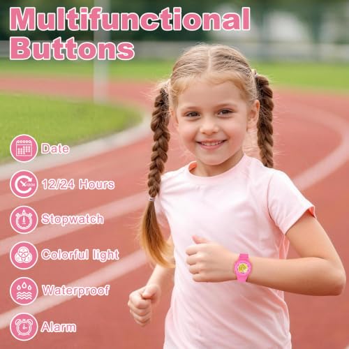 Image of SOCICO Kids Digital Watch 50M Waterproof & 7 Color Lights for Boys Girls