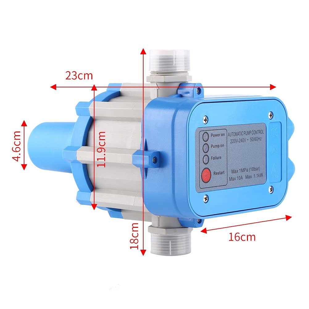 Interruttore a pressione pompa dell'acqua, 10 Bar pressostato controllo pompa impianto idrico domestico irrigazione giardino interruttore pompa