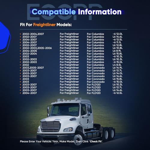 Image of ECCPP AC Compressor for Freightliner Century Class Columbia Coronado 2002-2007 | Fast Cooling AC Compressor with Clutch