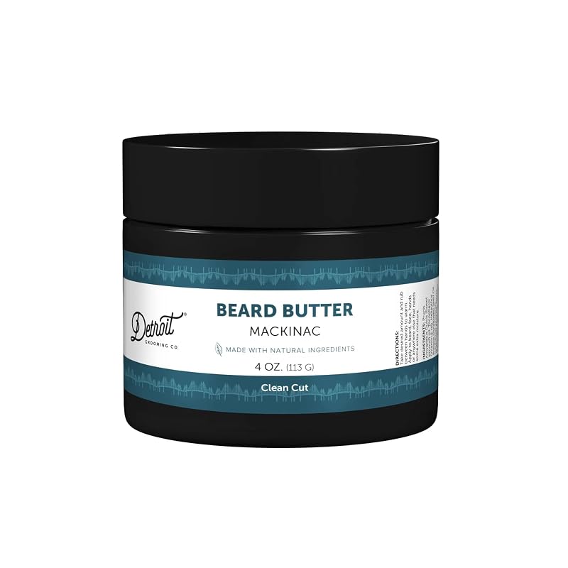 Detroit Grooming Co. Manteiga para Barba Mackinac com óleo de cártamo e manteiga de karité, 113 g