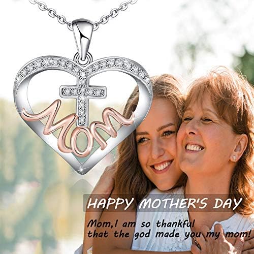 Gifts for Mom I Love You Mom Necklace 