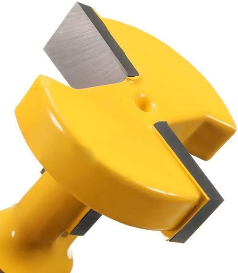 1/4" Shank T-Slot and T-Track Slotting Router Bit Straight Edge Knife Groove Forming Milling Chisel Cutter Woodworking Tool, 1-1/16'' Diameter