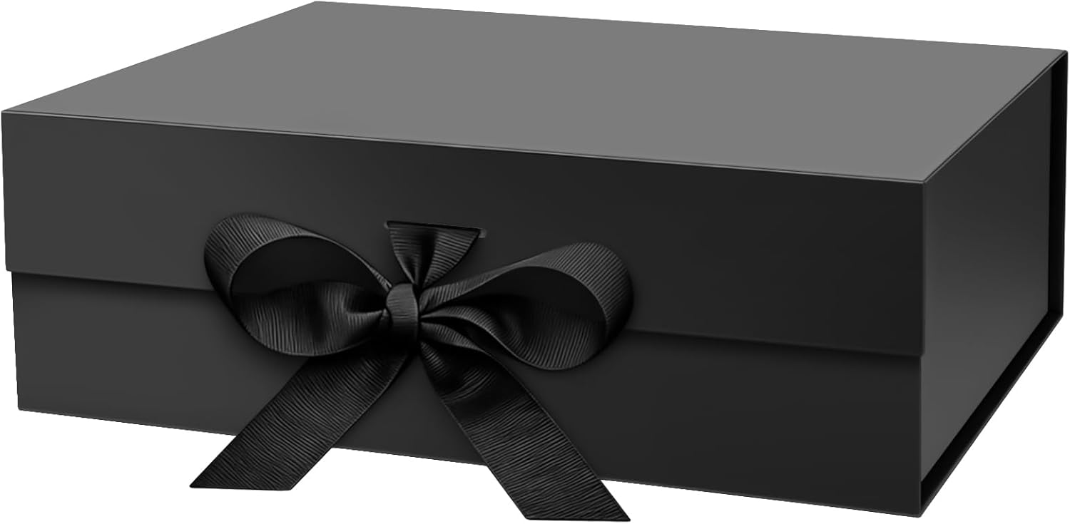 iefoah Black Gift Box for Presents Gift Boxes with Lids Magnetic Closure