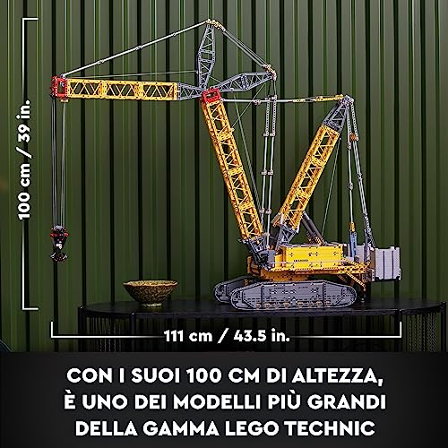 LEGO 42146 Technic Gru Cingolata Liebherr LR 13000, Kit di Modellismo per Adulti, Costruisci il Miglior Veicolo da Cantiere Telecomandato con App Control+ e Sistema con Argano e Braccio Oscillante - Immagine 5