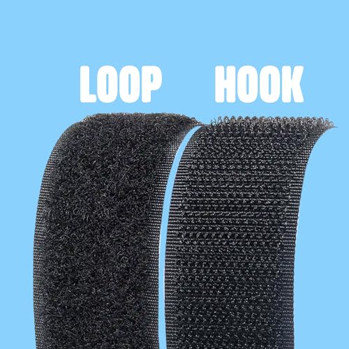 Hook and loop noir non adhésif extra solide pour habillement et artisanat - 5