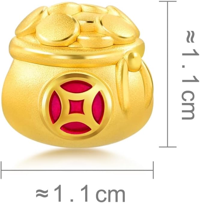 CHOW SANG SANG 999 24K Gold Charme Money Bag Charm Bracelet for Women 91504C (19)