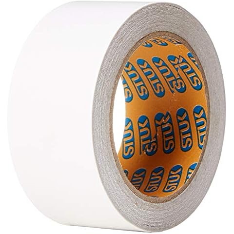 STUK DS5025R Double-Sided Tape Jumbo Roll, 50mm25m, White Cover
